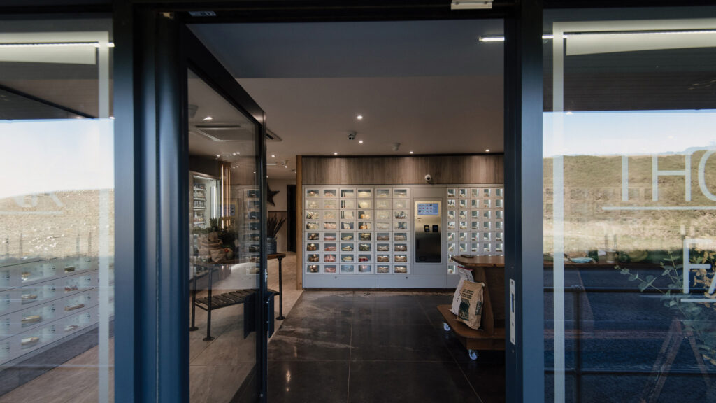 Farm shop with vending machine