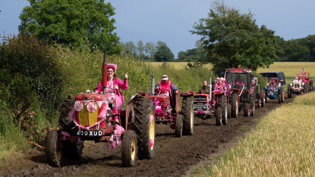 Pink Ladies tractor road run