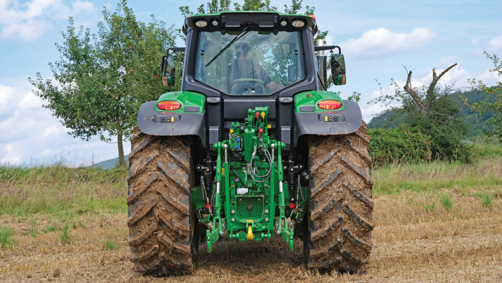 John Deere 6M 155 rear of tractor