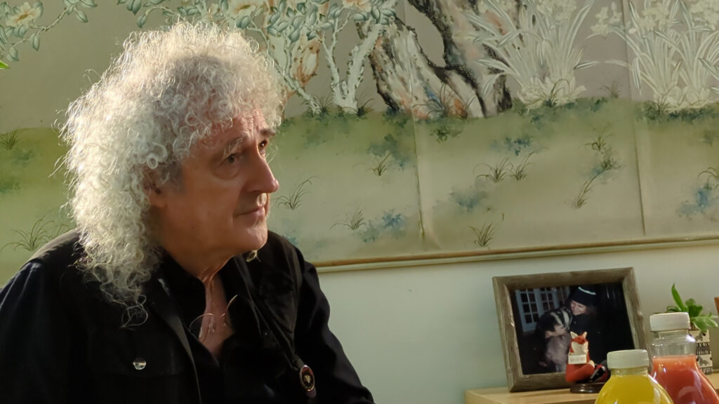 Brian May being interviewed by Farmers Weekly ahead of his documentary airing © MAG/Martin Ward