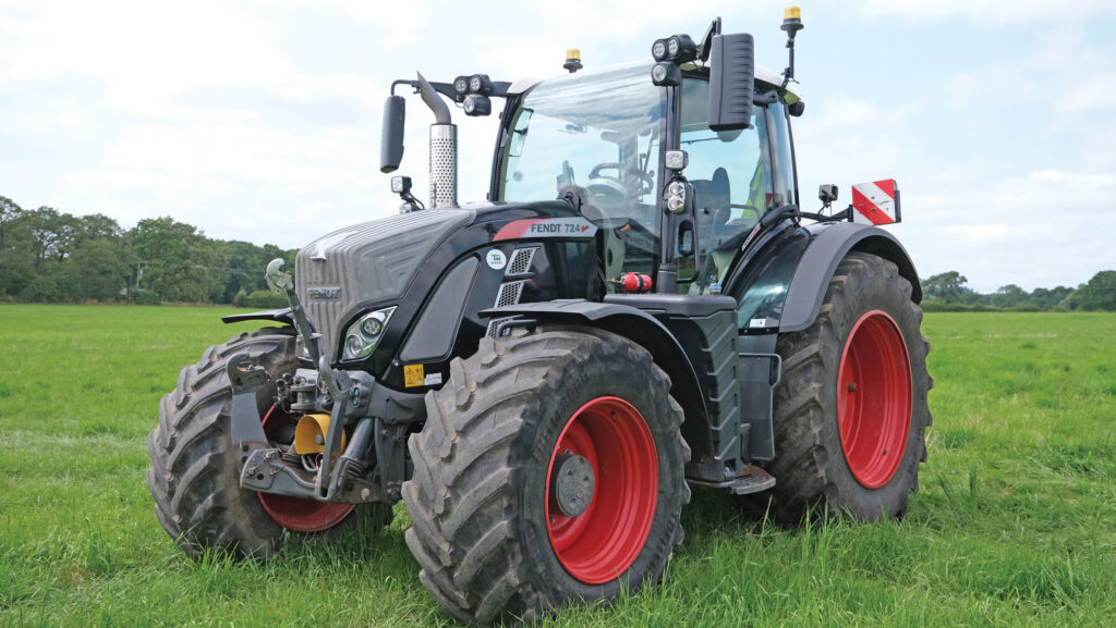 A Fendt 724 tractor parked in a field