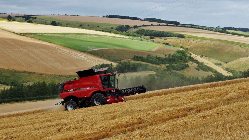 Cutting wheat near Millington, East Yorkshire (Submitted by Charlotte Precious)