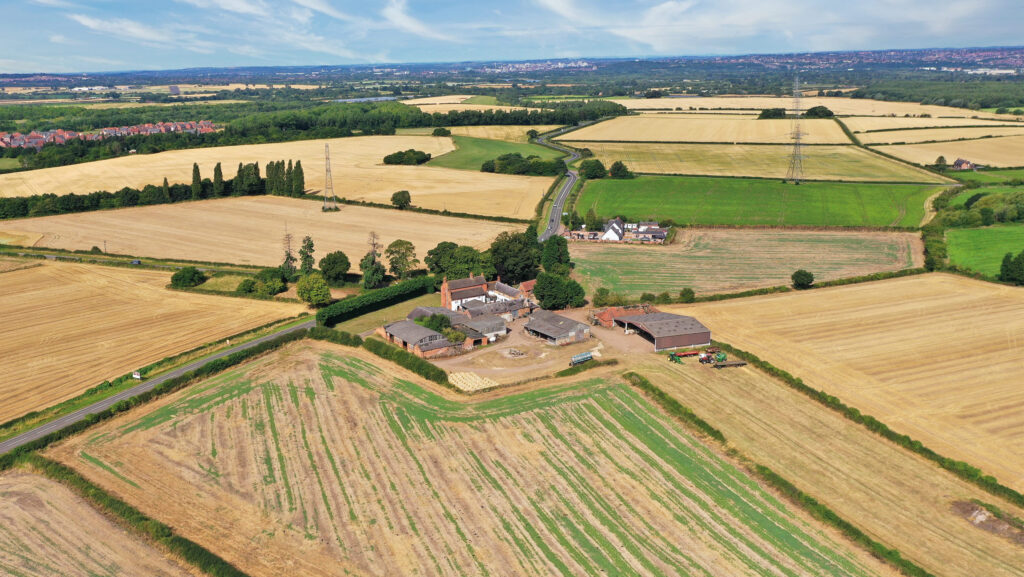 Aerial view of Hollygate