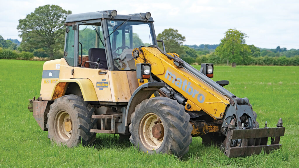 The Matbro TR200 telehandler parked in a field