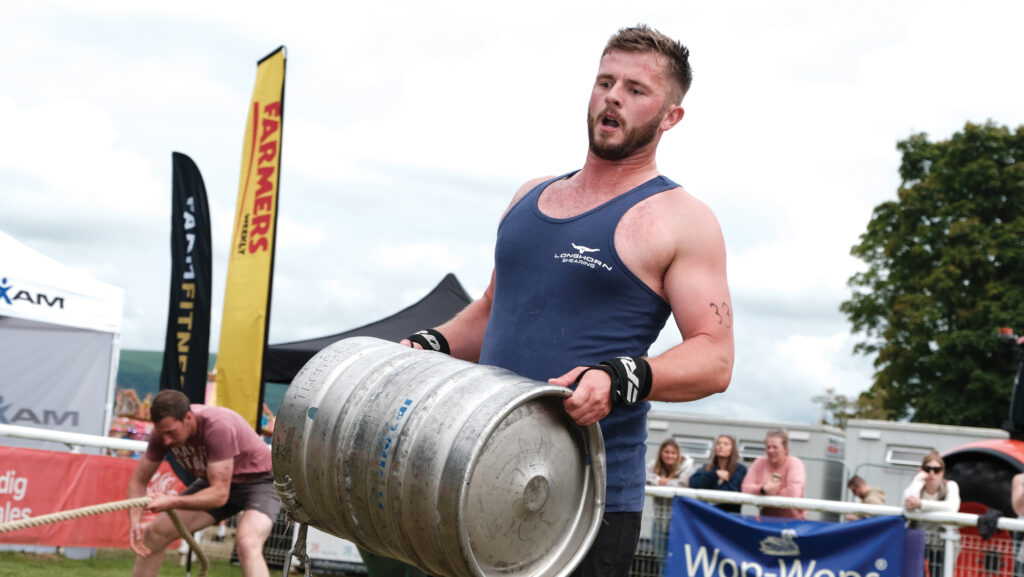 Nath Jones lifting a barrel