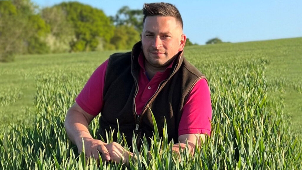 Man outside in a cereal crop