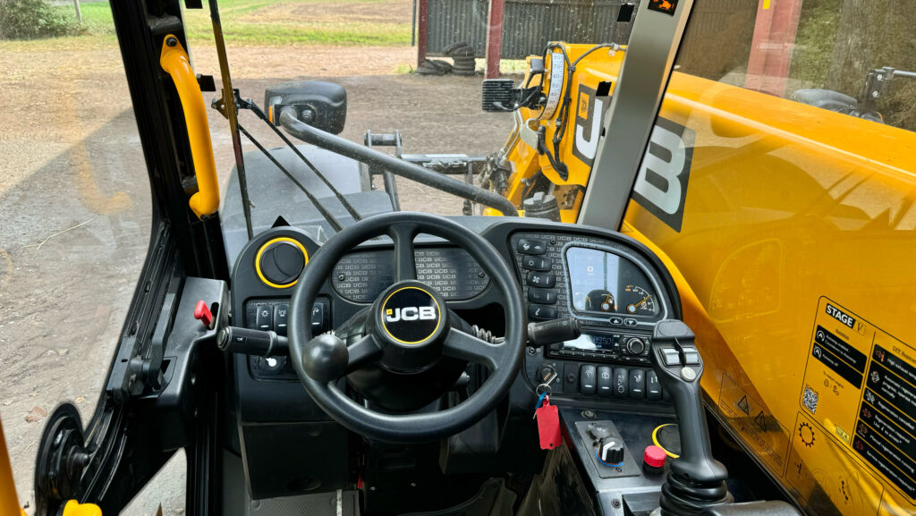 Interior of a JCB 530-60 telehandler