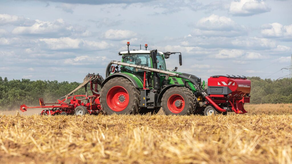 Drill working is stubble