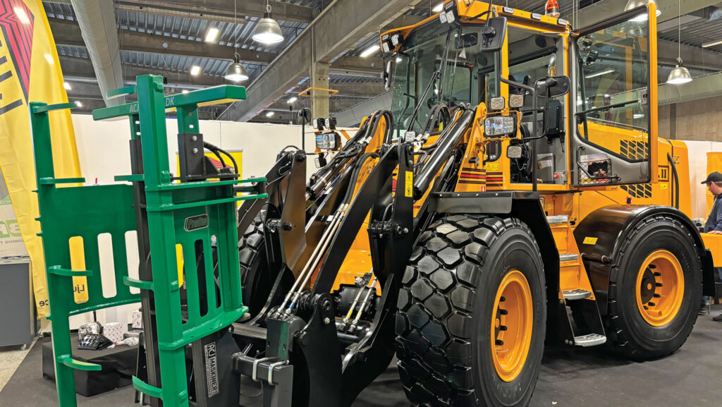 Loader on a show floor