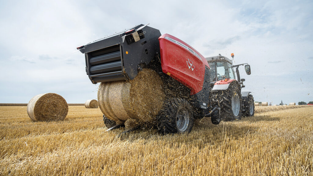 Rear view of baler