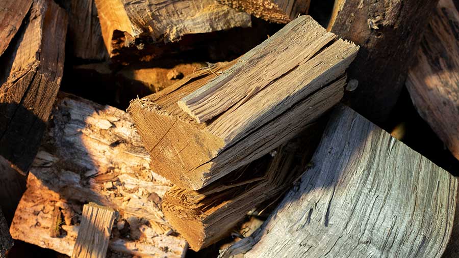 Pile of timber 