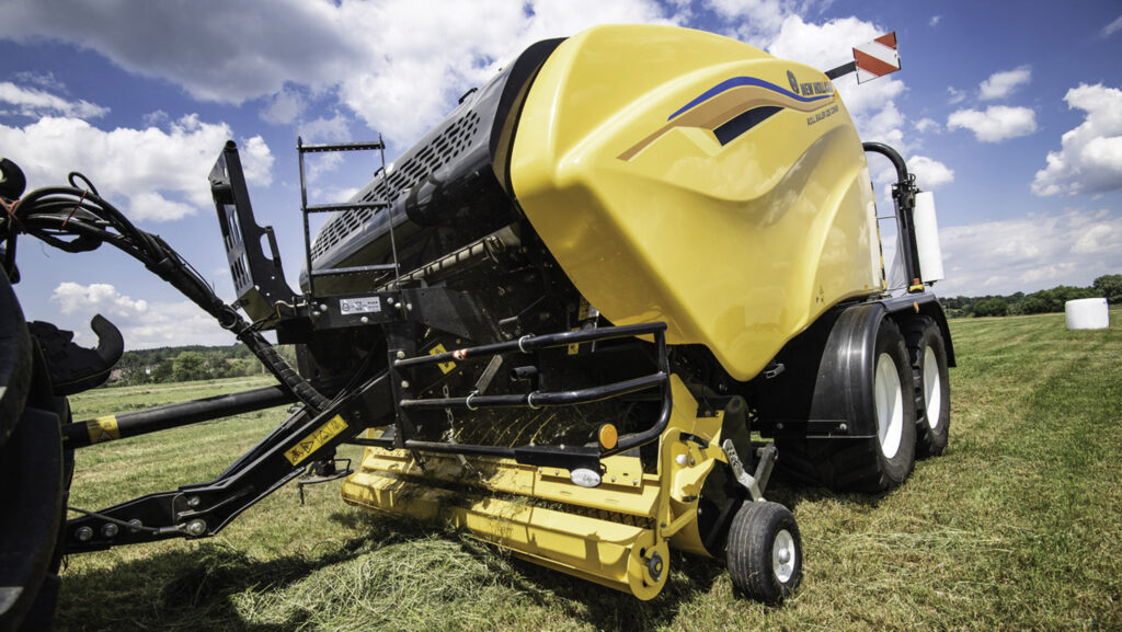 Close-up of rear of baler