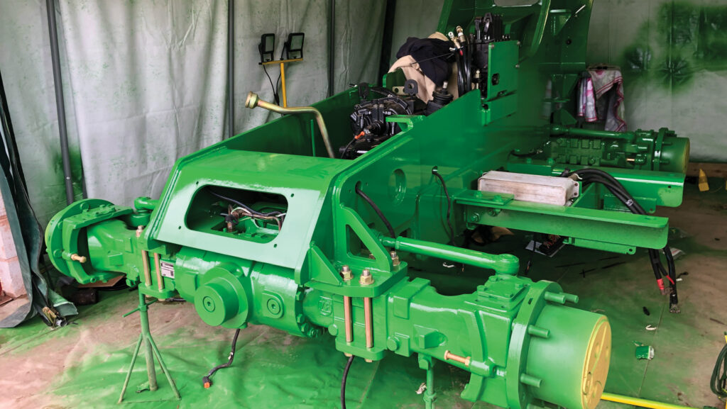 putting refurbished telehandler back together