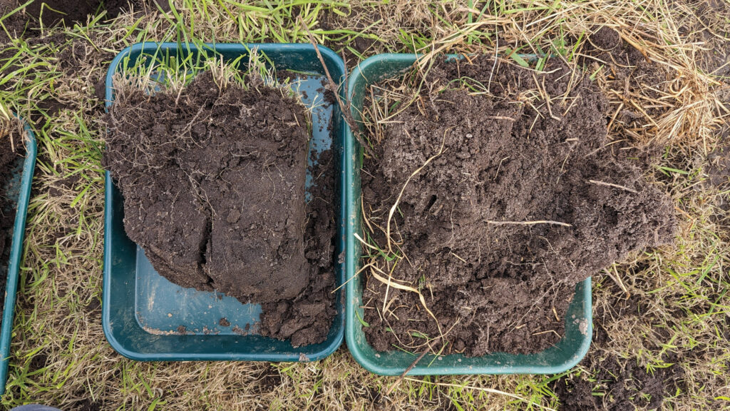 two types of soil from same field