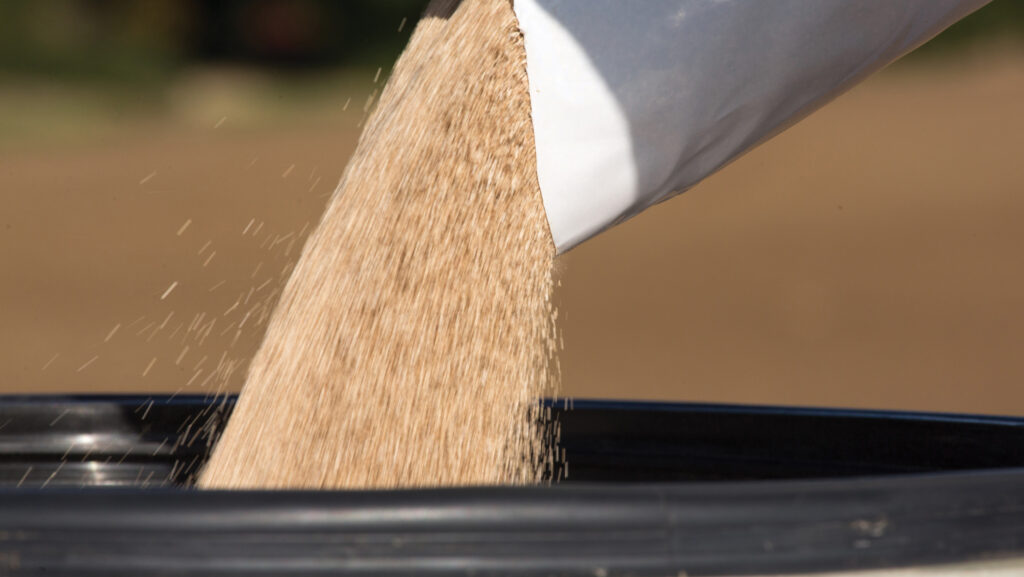 Applicator being filled with Avadex