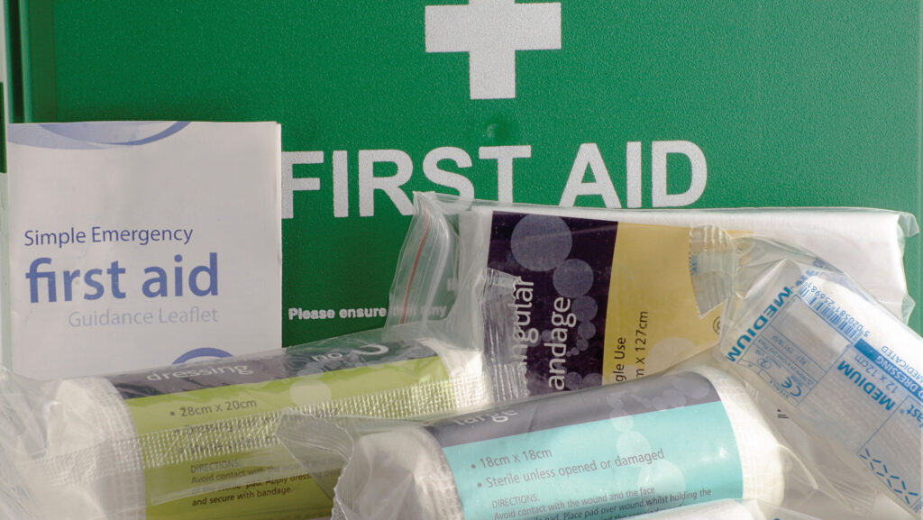 The contents of a first aid kit