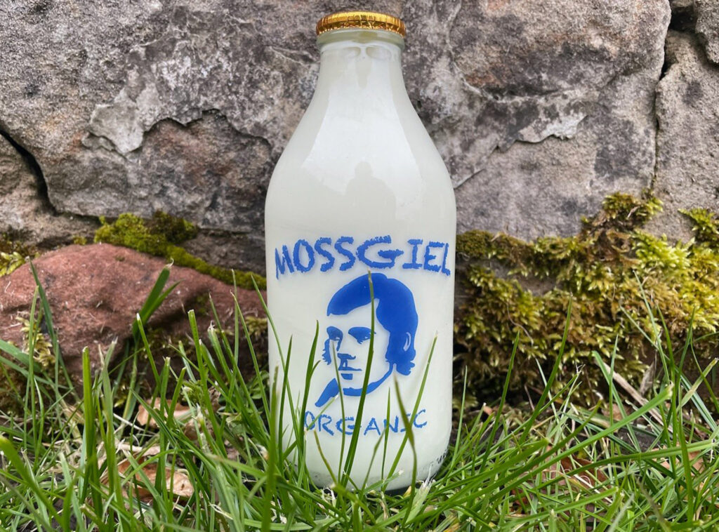 Mossgiel Farm milk in bottle