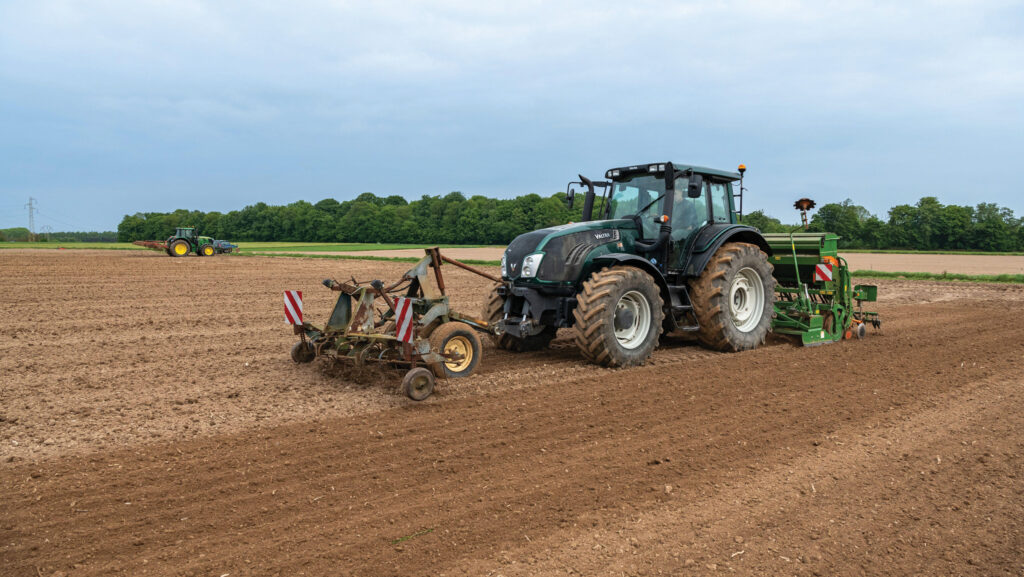 Sowing organic hemp