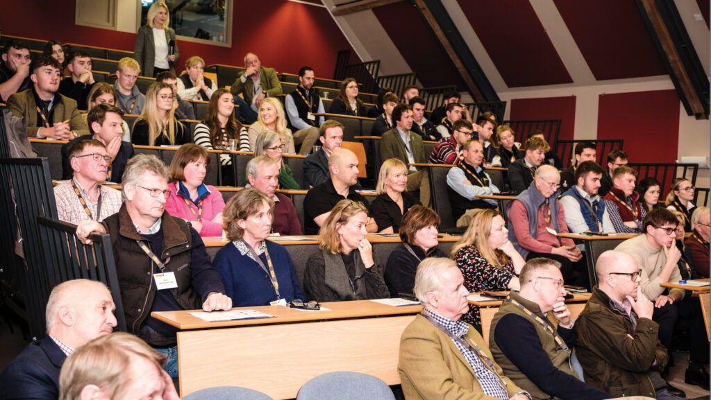 An audience in a hall