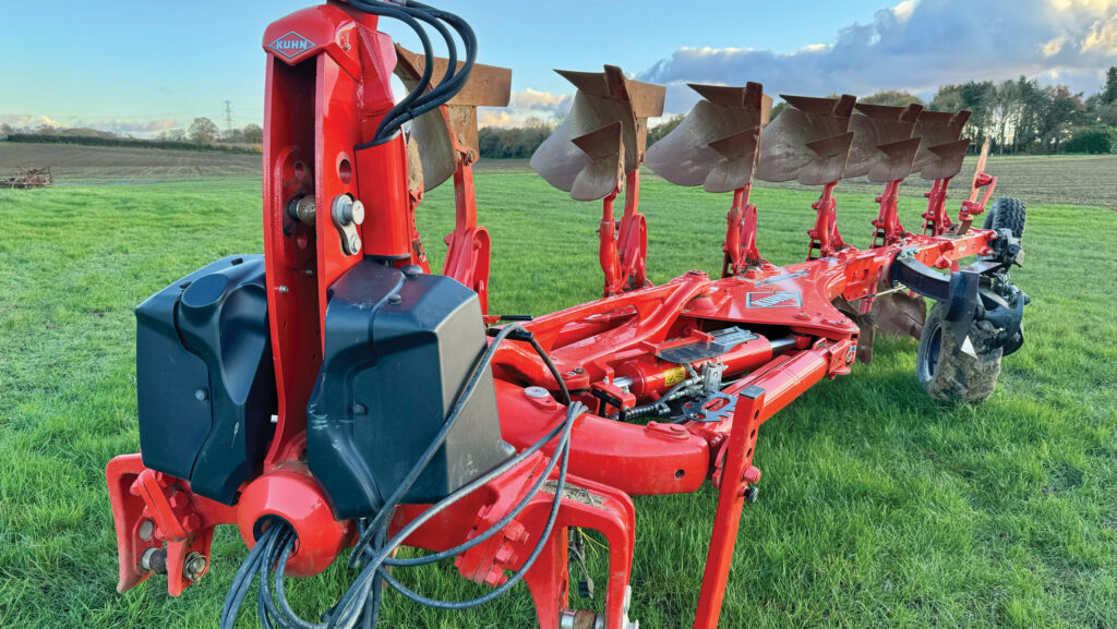 Rear view of plough