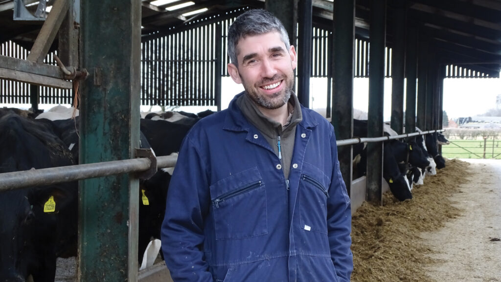 Paul Tompkins on a dairy farm