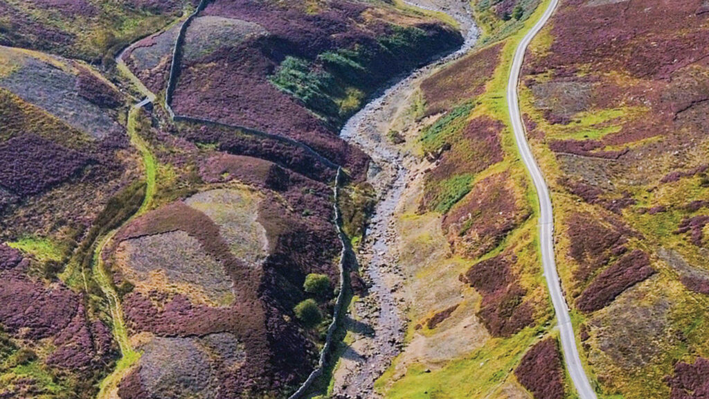 aerial view of Swaledale