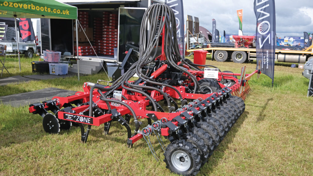 Bramleys Seed Establishment Zone toolbar on display on a showground