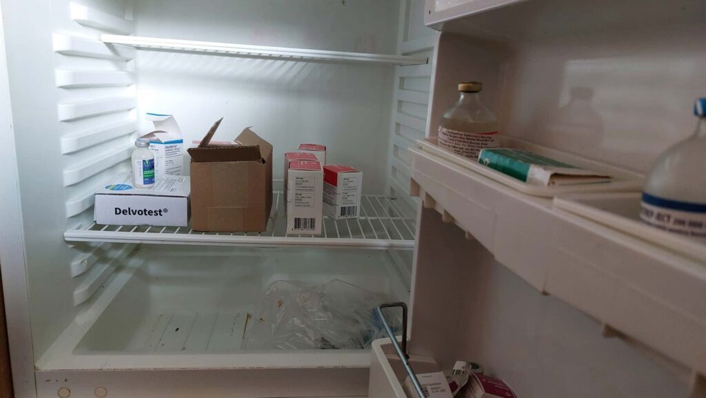 Fridge with antibiotics inside