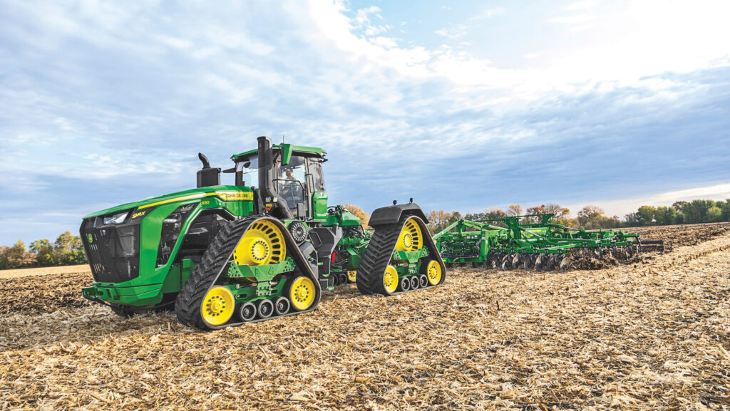 John-Deere-9RX-830 tractor in a field