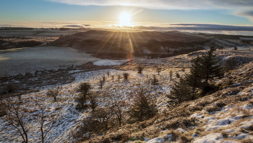 A Scottish snowy landscape