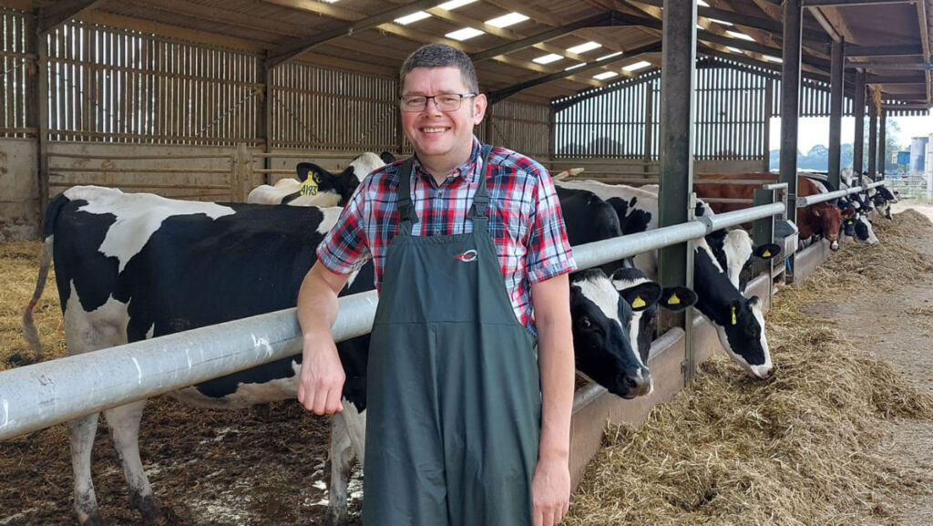 Andy Rutter with cows