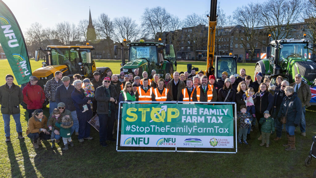 NFU president Tom Bradshaw with NFU members at the Cambridge event © Terry Harris/NFU