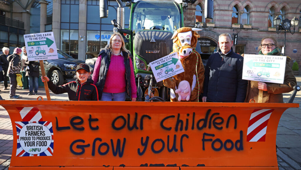 A farmers day of unity event in Chester, UK