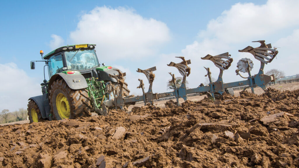 Spring ploughing overwinter stubble