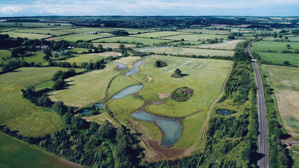 Aerial view of Evenlode River