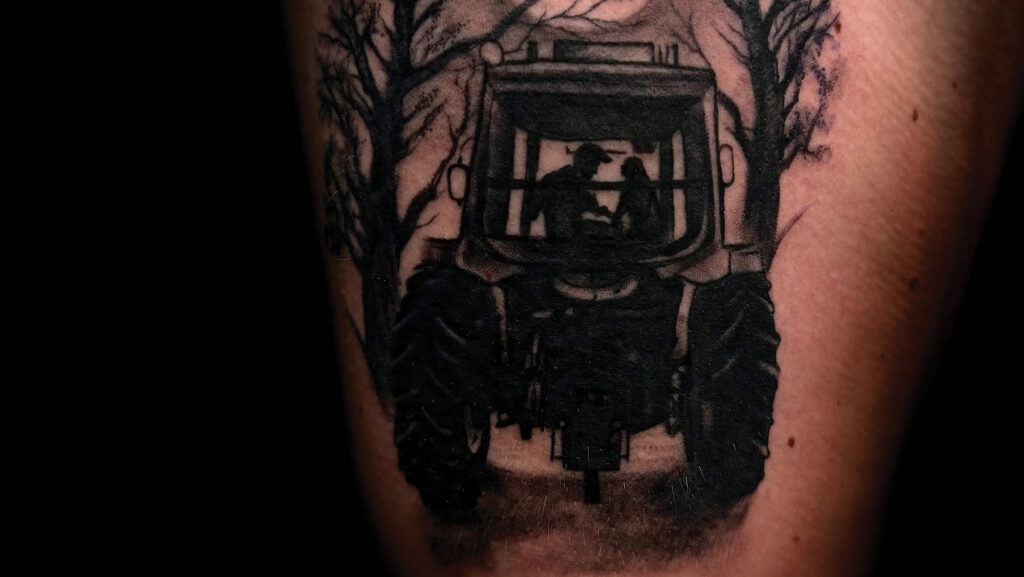 Tattoo of tractor