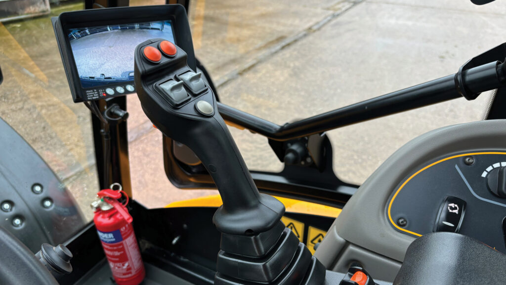 Joystick in JCB TM280 telehandler