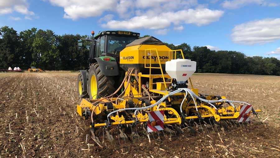 The 4.8m Claydon mounted drill