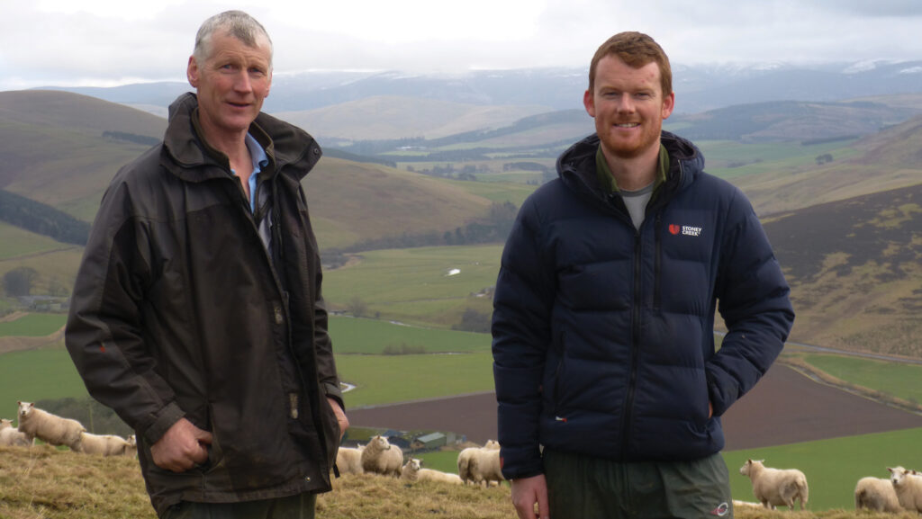 Two men on a hill