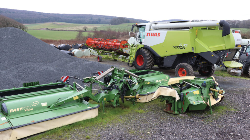 Claas Lexion 630 and EasyCut mower