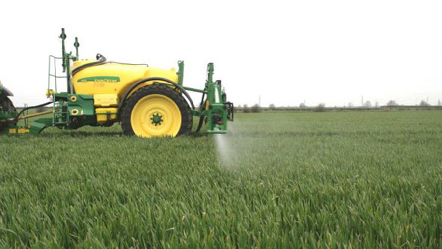 Sprayer in field