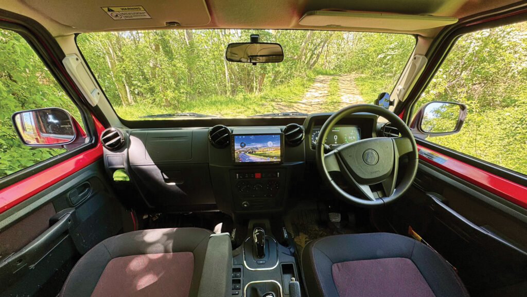 interior of Spartan 2.0 vehicle