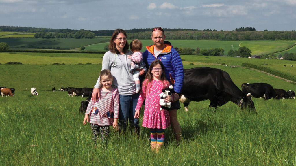 Holly and Dan Gammon, with children Issie, Josie and baby Heather