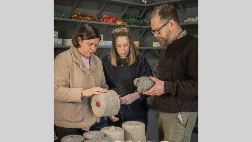 Maria Benjamin (left), John Atkinson and Dr Zoe Fletcher