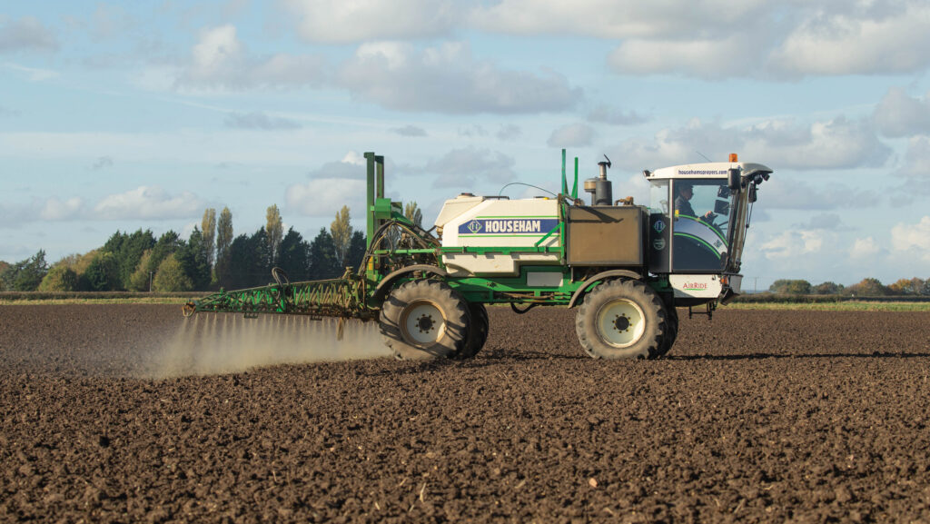Spraying pre-emerged beans