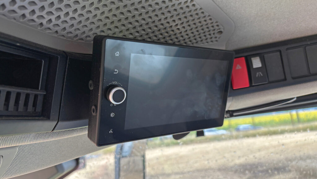 CarPlay screen in Class Trion cab