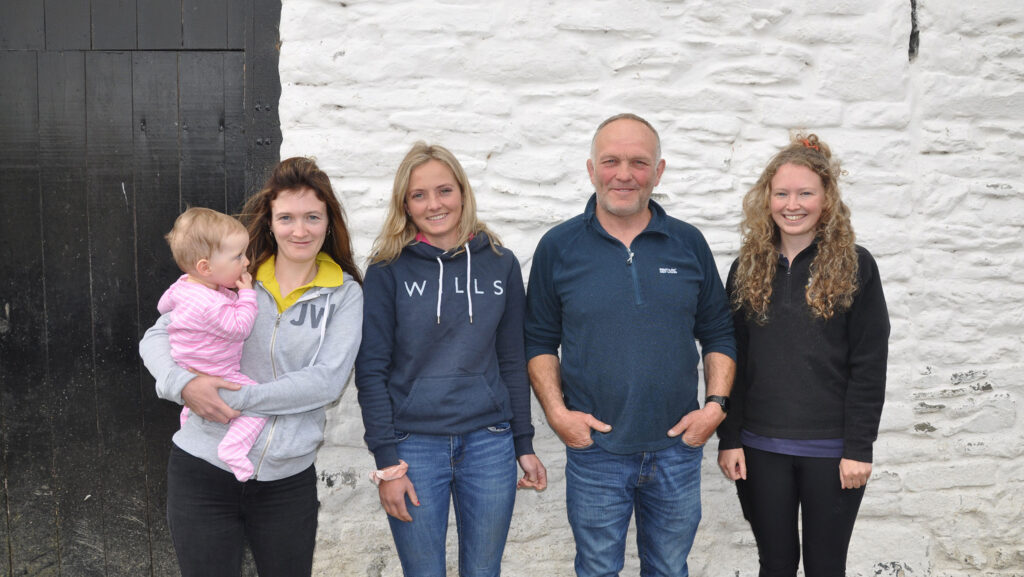 Gerwyn Evans and his family