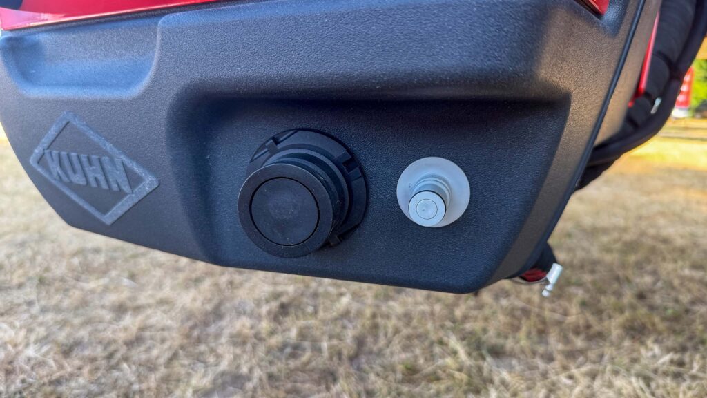 Close-up of CTS port on sprayer