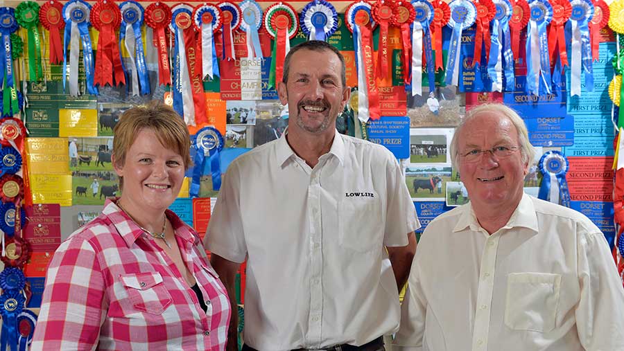 From left to right: Sam, David and Geoff with some of their awards