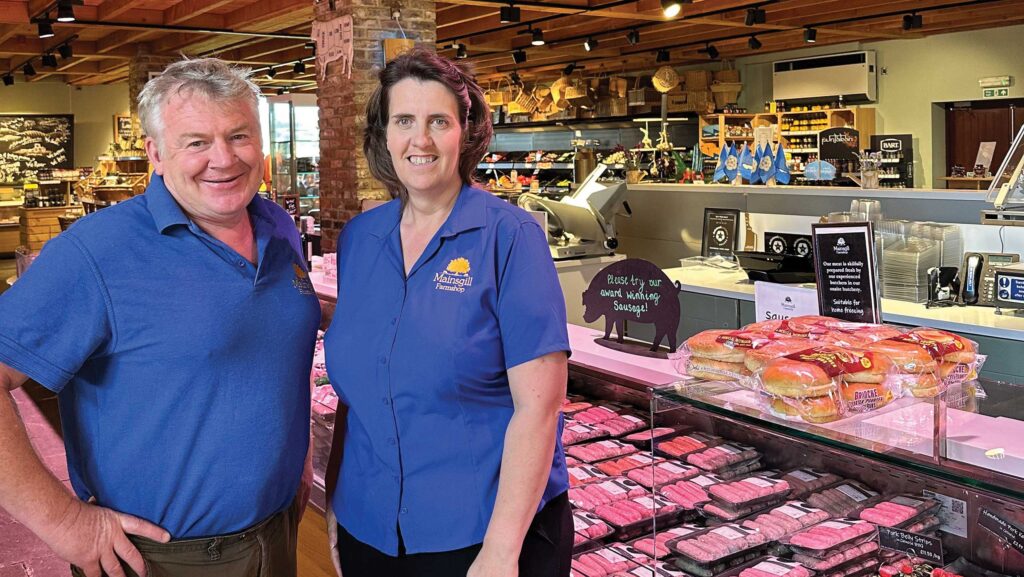 Andrew and Maria Henshaw in farm shop
